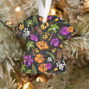 Ornamento Camisa Makapuu Beach Havaiana Batik Aloha - Azul