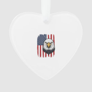 Ornamento Camisa Patriótica Vintage Eagle Bandeira Americana