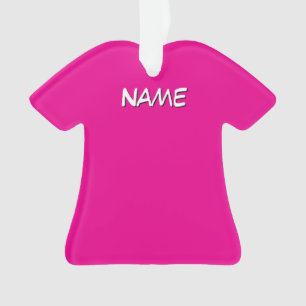Ornamento Camisa Social Rosa Personalizada Com Nome