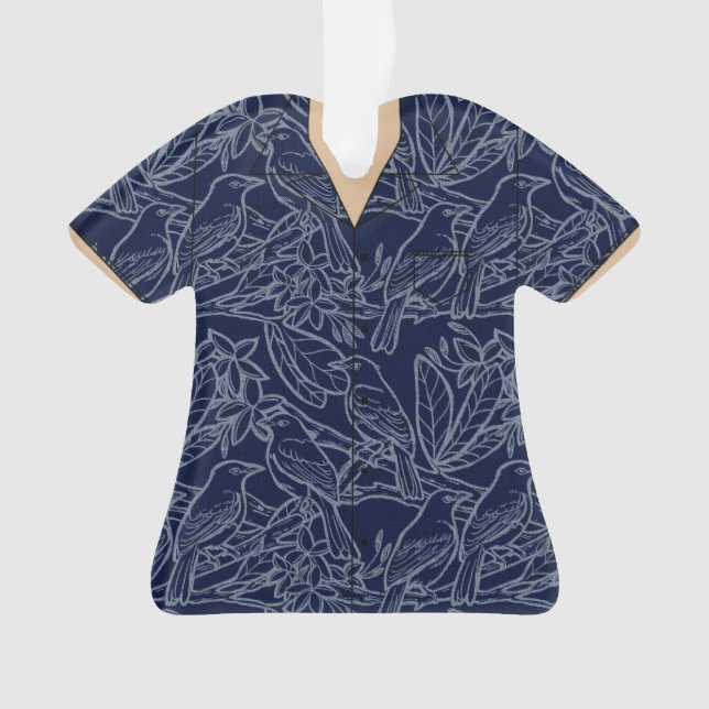 Ornamento Camisa temática do Havaí em acrílico (Frente)