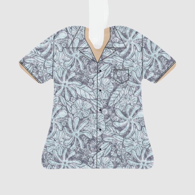 Ornamento Camisa temática do Havaí em acrílico para lembranç (Frente)