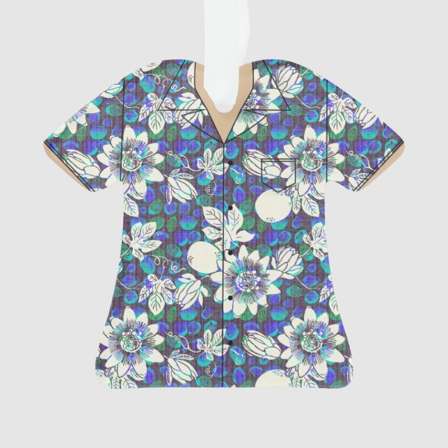 Ornamento Camisa temática do Havaí em acrílico para lembranç (Frente)