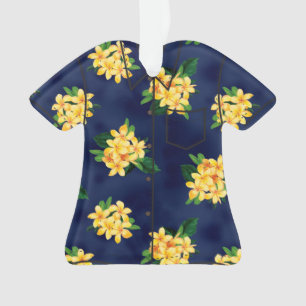 Ornamento Camisa tropical do Hawaiian do Plumeria do paraís