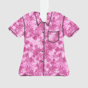 Ornamento Camisa tropical havaiana de Camo do abacaxi Aloha