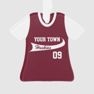 Ornamento Camisa Uniforme da Liga de Beisebol com Foto