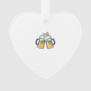 Ornamento Camisa Vector de Caneca de Cerveja Arco-Íris Vinta
