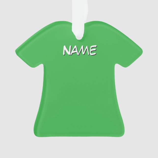 Ornamento Camisa Verde Personalizada Com Nome (Frente)