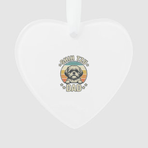 Ornamento Camisa Vintage Shih Tzu Pai Amante de Cachorro Des