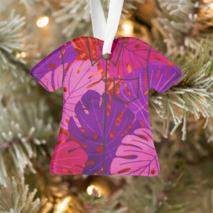 Ornamento Camisa Watercolor Havaiana Monstera Leaf Aloha