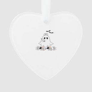 Ornamento Camiseta Clássica de Enfermeira Fantasma Cute Desi