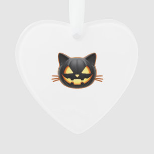 Ornamento Camiseta Clássica Emoji de Abóbora Jack o'Lantern 