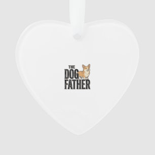 Ornamento Camiseta De Gravura Vintage Dogfather Corgi Engraç