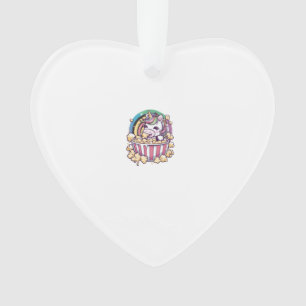 Ornamento Camiseta de manga comprida de unicórnio kawaii fof