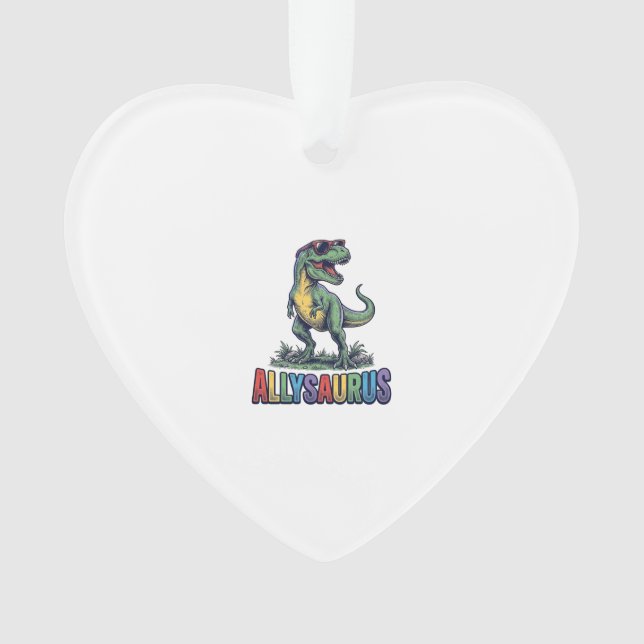 Ornamento Camiseta de óculos de sol de dinossauro Allysaurus (Frente)