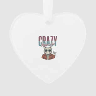 Ornamento Camiseta Desenho Gravura Vintage Crazy Rappa Cat_1