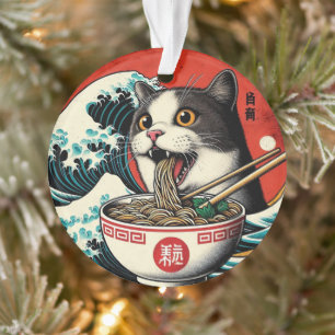 Ornamento Camiseta Estilo Vintage de Arte Japonês Ramen de G