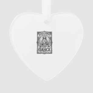 Ornamento Camiseta Gráfica Amante do Chá Jesus Cristão