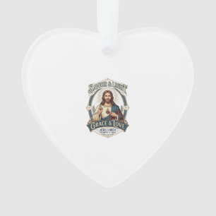 Ornamento Camiseta Gráfica de Caça Vintage Jesus Thrift Stor