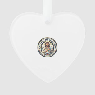 Ornamento Camiseta Humor Tarefas de Lavanderia Jesus Gráfico