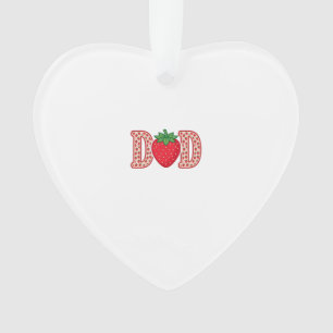 Ornamento Camiseta Vector Desenho de Letra Morango Pai_1