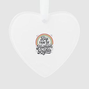 Ornamento Camiseta Vetorial Humana Retro Arco-Íris de Direit