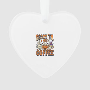 Ornamento Camiseta Vintage de Café no Halloween Assustador A