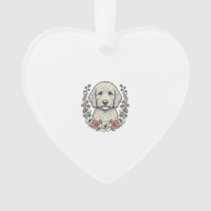 Ornamento Camiseta Vintage Floral Cachorro Encaracolado Desi