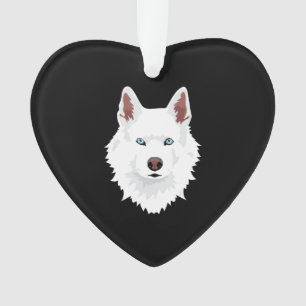 Ornamento Cana-De-Neve Branca Siberiana - Cão-De-Neve Branc