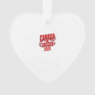 Ornamento Canada Soccer 2026 Futebol Bold Tipografia País 