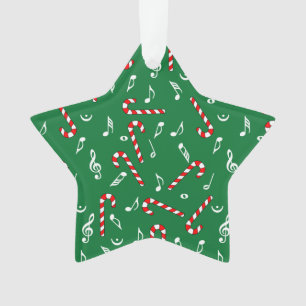 Ornamento Candy Canes Music Notes