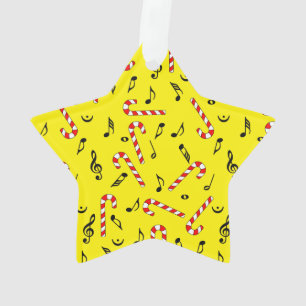 Ornamento Candy Canes Music Notes