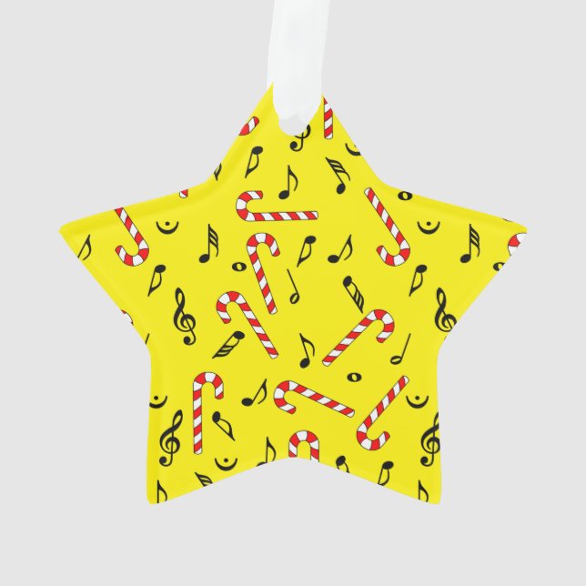 Ornamento Candy Canes Music Notes (Verso)
