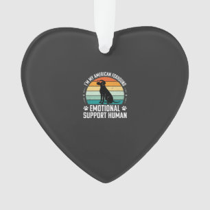 Ornamento Cão de Apoio Emocional Humano Foxhound Americano