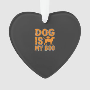 Ornamento Cão é o Meu Boo Halloween Cão