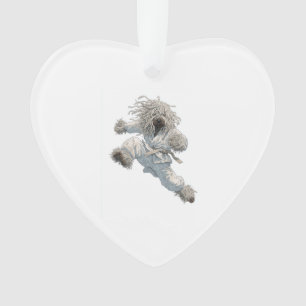 Ornamento Cão Lutador Macio Karate Komondor