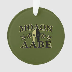 Ornamento Capacete Spartan Molon Labe 5 estrelas