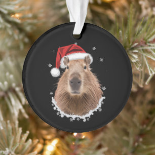 Ornamento Capivara Natal Engraçado
