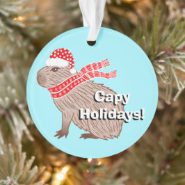Ornamento Capy Holidays Funny Capybara Natal