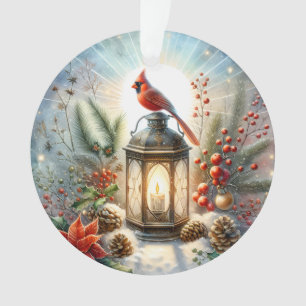 Ornamento Cardeal de Natal Lanterna