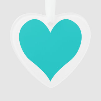 Ornamento Caribe Forma de Coração Azul