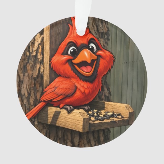 Ornamento Caricatura de Cardinal (Frente)