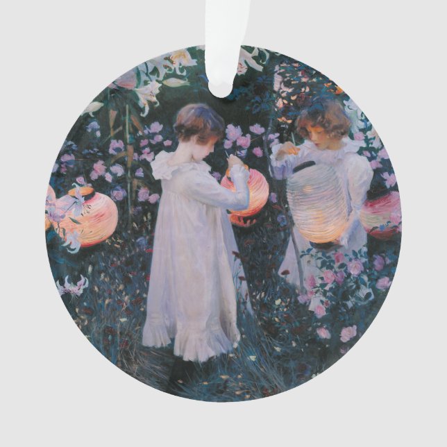 Ornamento Carnação Lily Lily Rosa John Singer Sarger Art (Frente)