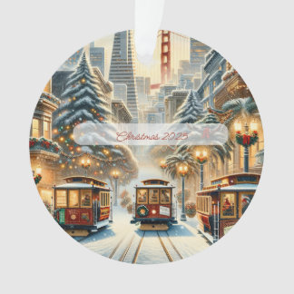 Ornamento Cartão de Natal Personalizado de São Francisco – F