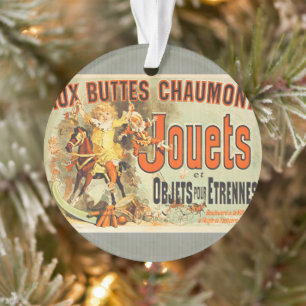 Ornamento Cartaz Antigo Amigos do Brinquedo Francês Joets