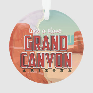 Ornamento Cartaz de viagem vintage do Grand Canyon