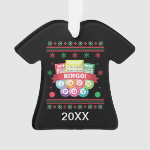 Ornamento Cartões do Jackpot Bingo Personalizados Sugly Xmas