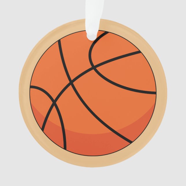 Ornamento Cartoon Basketball Ball (Frente)