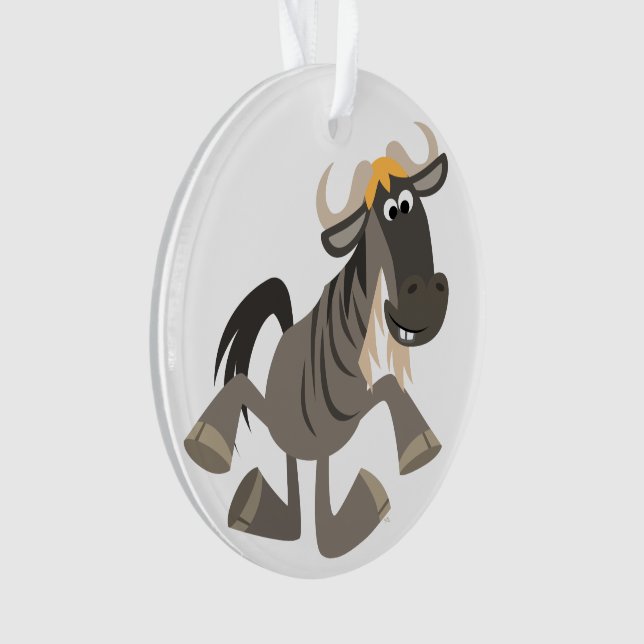 Ornamento Cartoon Tap Dancing Wildebeest Arylic Ornament (Frente)