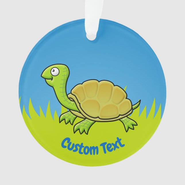 Ornamento Cartoon Turtle Ornament (Frente)