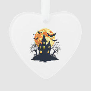 Ornamento Casa Assombrada com Morcegos � Camiseta Assustador